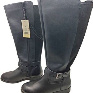New A New Day Womens Wendy Full Side Zip Buckle Accent Riding Boots.